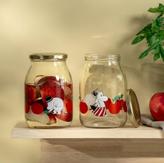 Mummi Glasskrukke m/ klistremerker 1L (489-6416114973682)