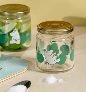 Mummi Glasskrukke m/klistremerker 0,3L