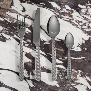 Lyngby Rhombe Bestikksett Stål 16deler (521-201500)