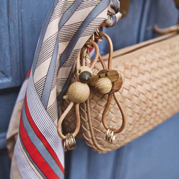 Kay Bojesen Nøkkelring Fugl natur/eik