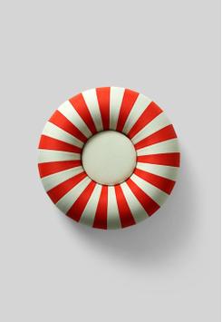 Studio About  Float Sittepute rød-mint Ø80 (783-800250RM)