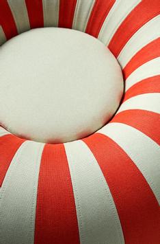 Studio About  Float Sittepute rød-mint Ø80 (783-800250RM)