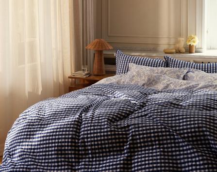 GANT Sengesett Check Krepp Vintage-Blue