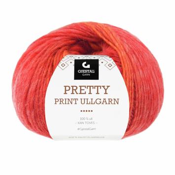 Gjestal Garn  Pretty-Print Ullgarn Korallfarget 513,  100g (773-120-513)