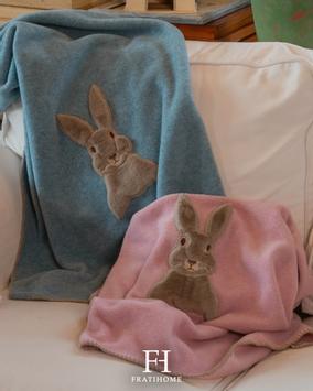 Frati Home Pledd Bambus Barn blå 75x100