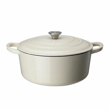 Sabor Basic Støpejernsgryte Krem 6,5L