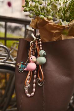 Kay Bojesen Nøkkelring Fugl Rosa H4,5 (521-39830)