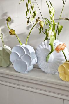 Lyngby Flower Vase Prestekrage-Hvit H21 (521-202021)