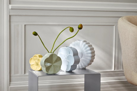 Lyngby Flower Vase Prestekrage-Hvit H21 (521-202021)