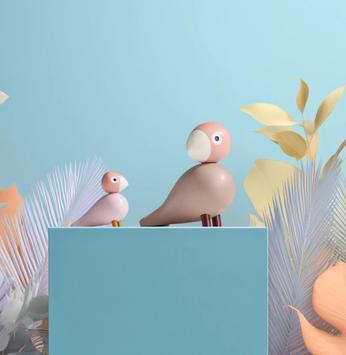 Kay Bojesen Fugler Liv&Lykke Soft-Pink (521-39821)