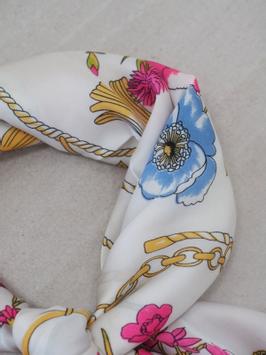 7Days Satengskjerf Rosa/ Hvit 70x70 (826-7073414014775)