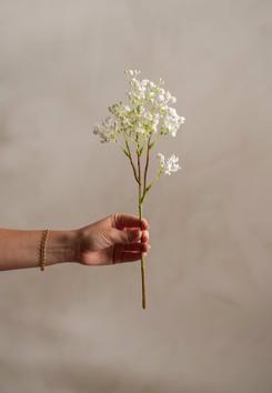 Mr Plant Kunstig Stilkblomst Brudeslør-Hvit H35