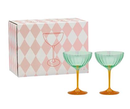 Anna + Nina Champagneglass Jazzy Arancia 2stk (844-26-1M811007)