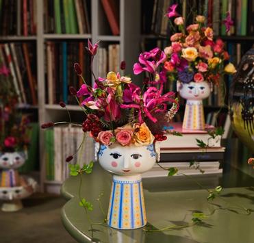 Bjørn Wiinblad Eva Vase Blå H18,5