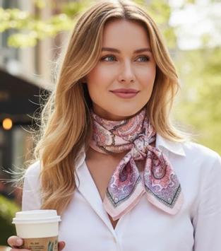 Endless Pynteskjerf Bandana Lys-Rosa 70x70