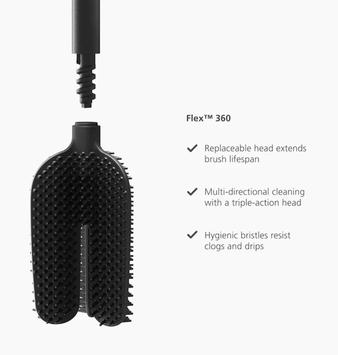 Joseph Joseph Flex 360-Lite Toalettbørste Sort (655-60236611)