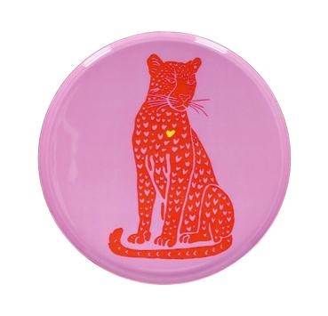 Gift Company Love-Tray leopard pink Ø23