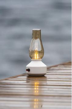 Konstsmide Bordlampe-LED oppladbar Hvit H24,5