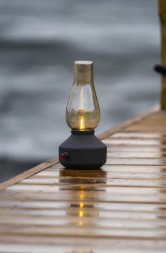 Konstsmide Bordlampe-LED oppladbar Sort H24,5