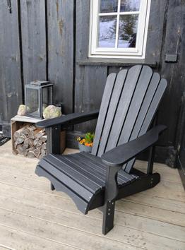 Armonía Adirondack stol HDPE svart