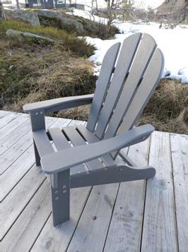 Armonía Adirondack Hagestol-Barn HDPE Grå (832-TEA08-lightgrey)