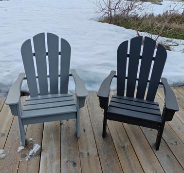 Armonía Adirondack Hagestol-Barn HDPE Grå (832-TEA08-lightgrey)