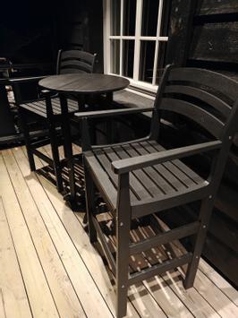 Armonía Møbelsett bord+stoler HDPE svart (1500046593S9845)