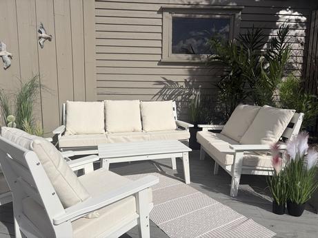 Armonía Hagesett med beige puter