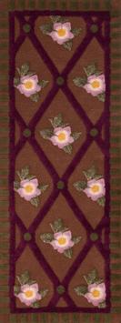 Frati Home Gulvteppe Kokt-Ull RoseFlower 75x200 (368-8058754823187)