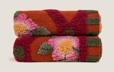 Frati Home Pledd Kokt-Ull RoseFlower Terracotta