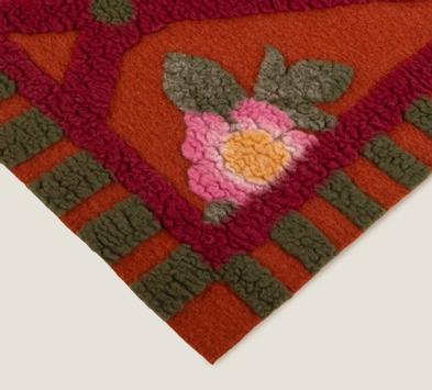 Frati Home Pledd Kokt-Ull RoseFlower Terracotta (368-8058754822845)