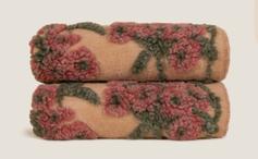 Frati Home Pledd Oldflower easy-boiled burgunder 150x190