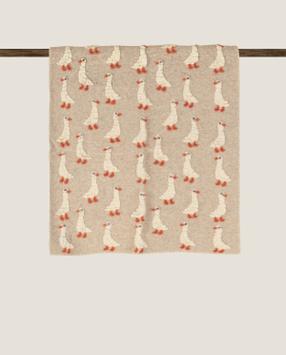 Frati Home Barnepledd Paperella beige kokt-ull 75x100