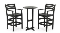 Armonía Møbelsett bord+stoler HDPE svart