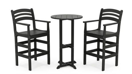 Armonía Møbelsett bord+stoler HDPE svart