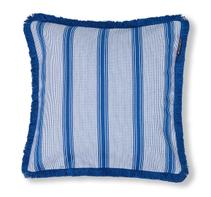Lexington Putetrekk Striped-Fringe Blå 50x50