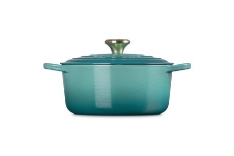 Le Creuset Støpejernsgryte Signature 4, 2L Bleu-Riviera (796-21177240994450)