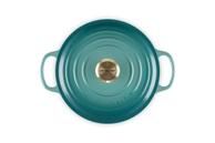 Le Creuset Støpejernsgryte Signature 4, 2L Bleu-Riviera (796-21177240994450)
