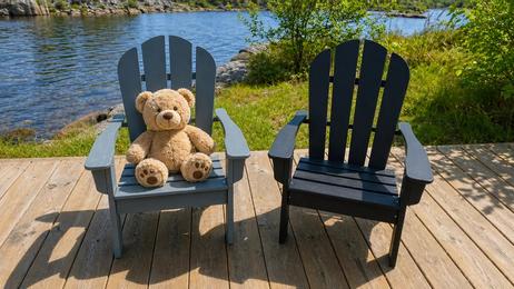 Armonía Adirondack barnestol HDPE grå