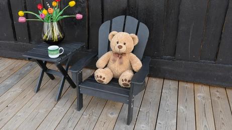 Armonía Adirondack barnestol HDPE svart