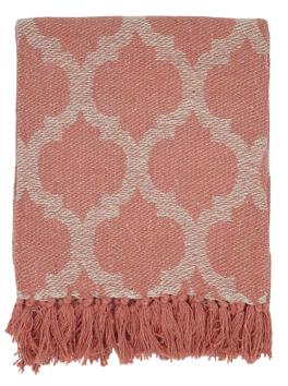 Chic Antique Bomullspledd raspberry overskuddsgarn 130x150 (529-16121107)