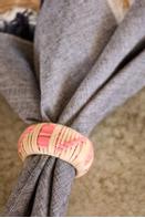 Chic Antique Serviettring jute rosa-flettet Ø5,5