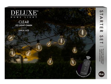 Deluxe Lyslenke startsett (Ø7) 8m (621-DH-CLEAR-S0002)