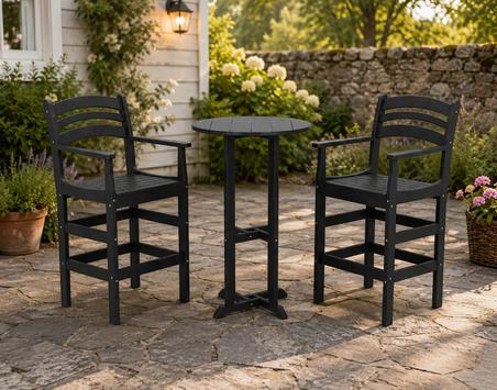 Armonía Møbelsett bord+stoler HDPE svart (1500046593S9845)