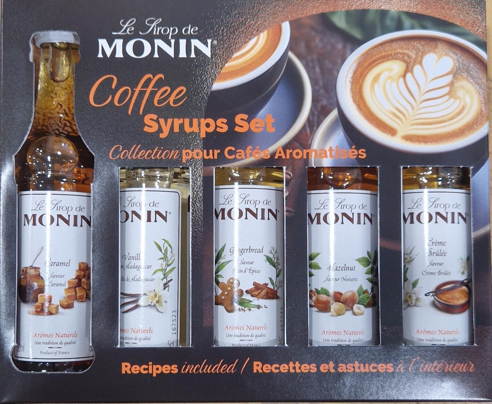Rページ　60ml + 5ml Monin Gavesett Kaffesirup 5x5cl | Multitrend