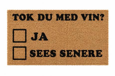 Trend Design Dørmatte Tok-du-med-vin 40x70cm