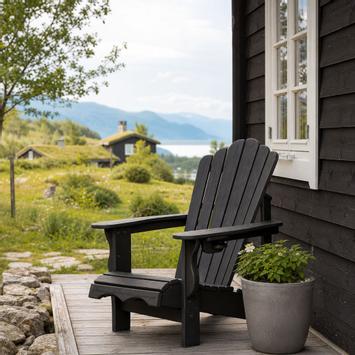 Armonía Adirondack stol HDPE svart