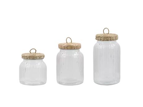 Chic Antique Oppbevaringsglass med flettelokk (529-61093400,61093500,61093600)