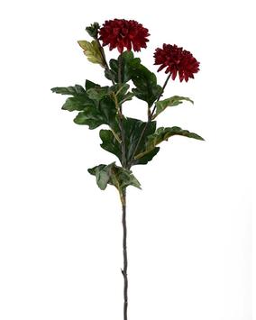 Mr Plant Kunstig Stilkblomst Krysantemum Dyprød_H53