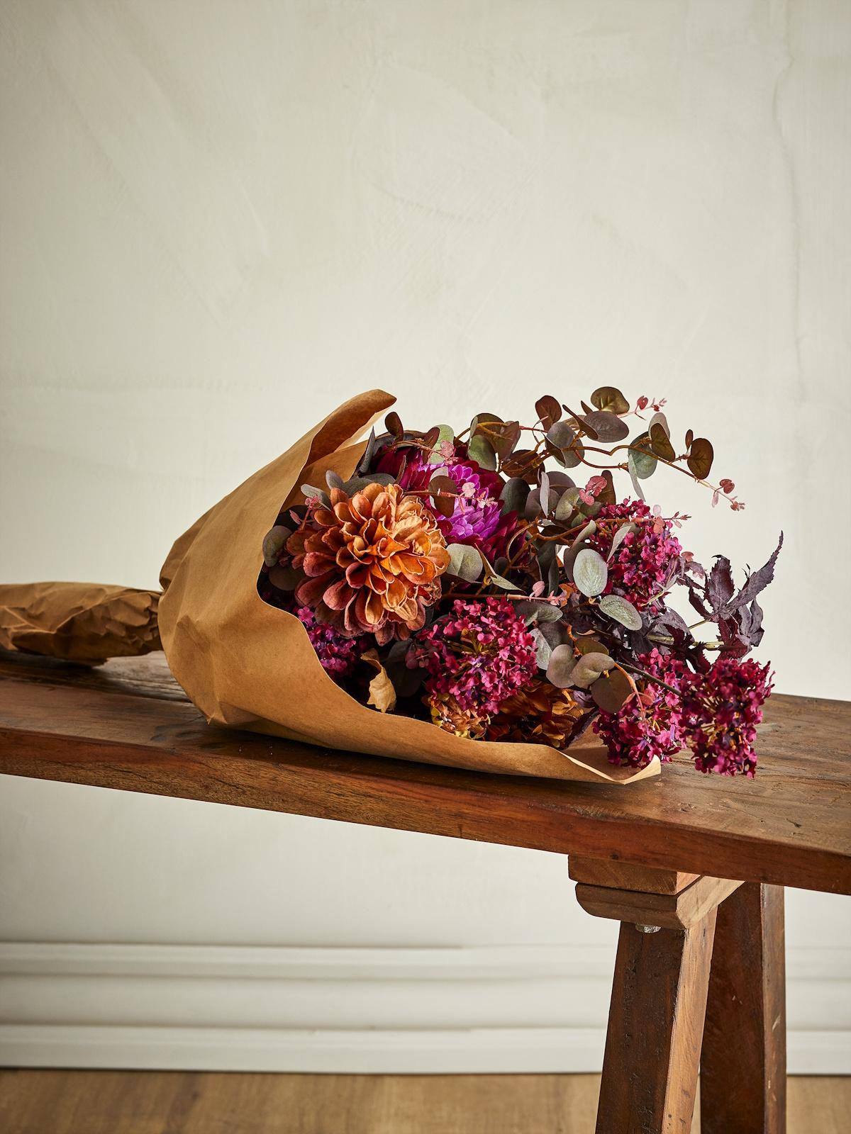 Bloomingville Waverly Kunstig Blomsterbukett XL orange-rosa | Multitrend